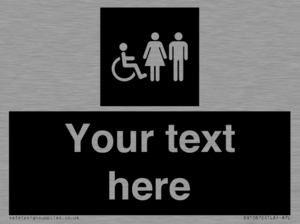 Custom information: black panel disabled female and male